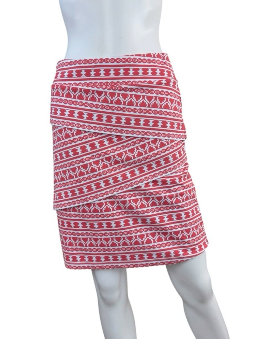 J.Mclaughlin NWT Pink Ribbon Stripe Nicola Skirt Size XS L1017